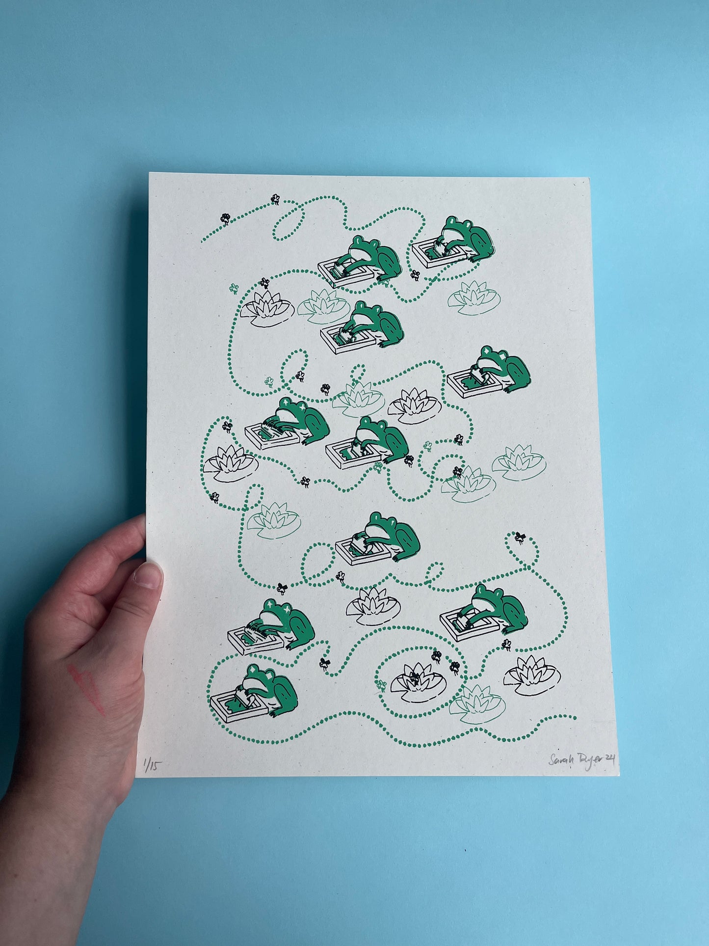 Screenprinting Frog Print