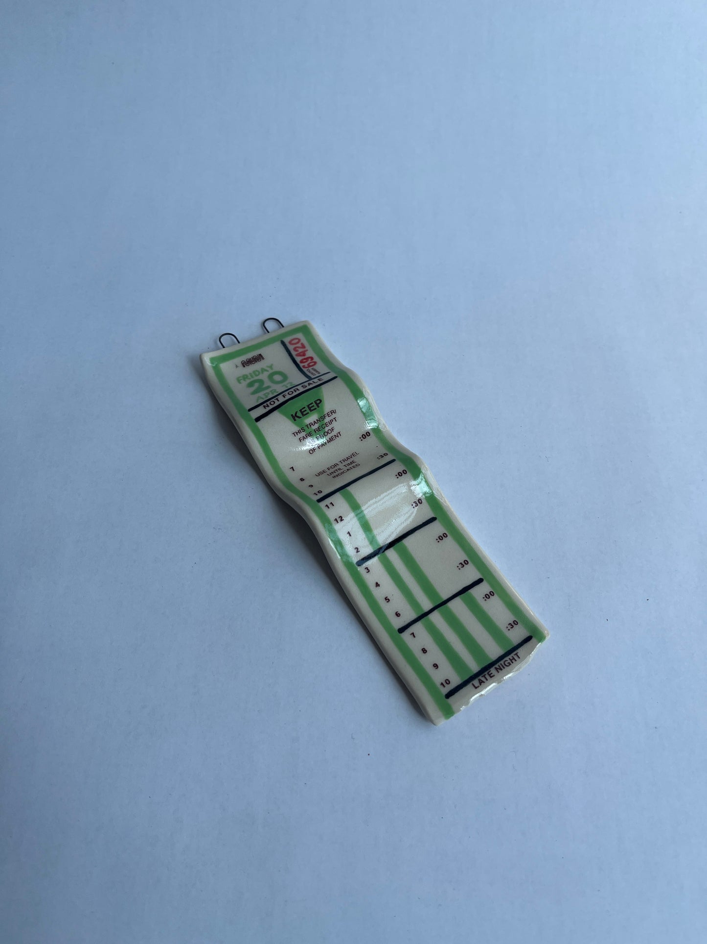Ceramic Bus Transfer (Wall Hanging, Green Fri 4/20/12)
