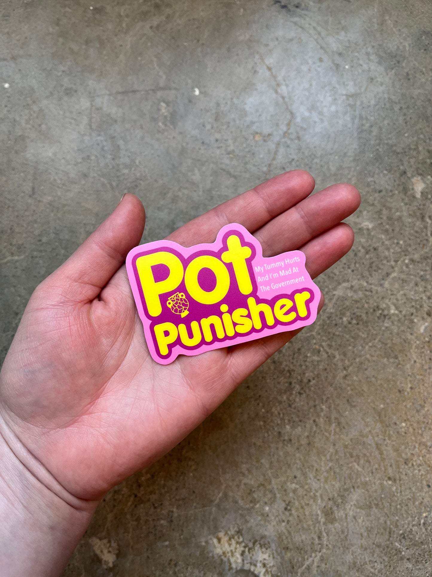 Pepto Pot Punisher Sticker