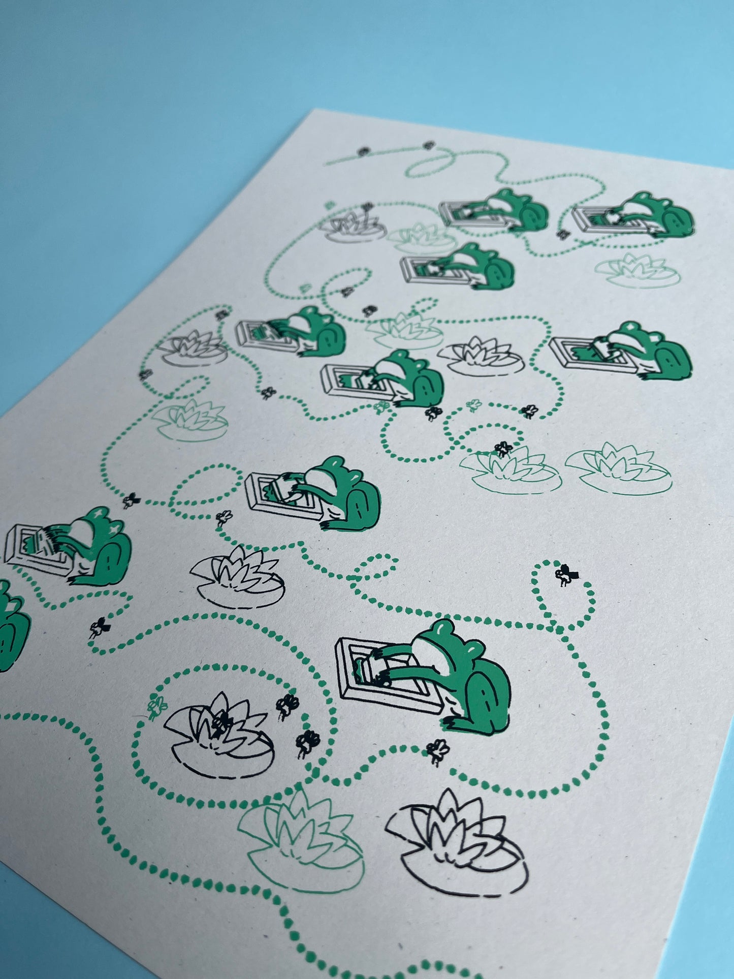 Screenprinting Frog Print