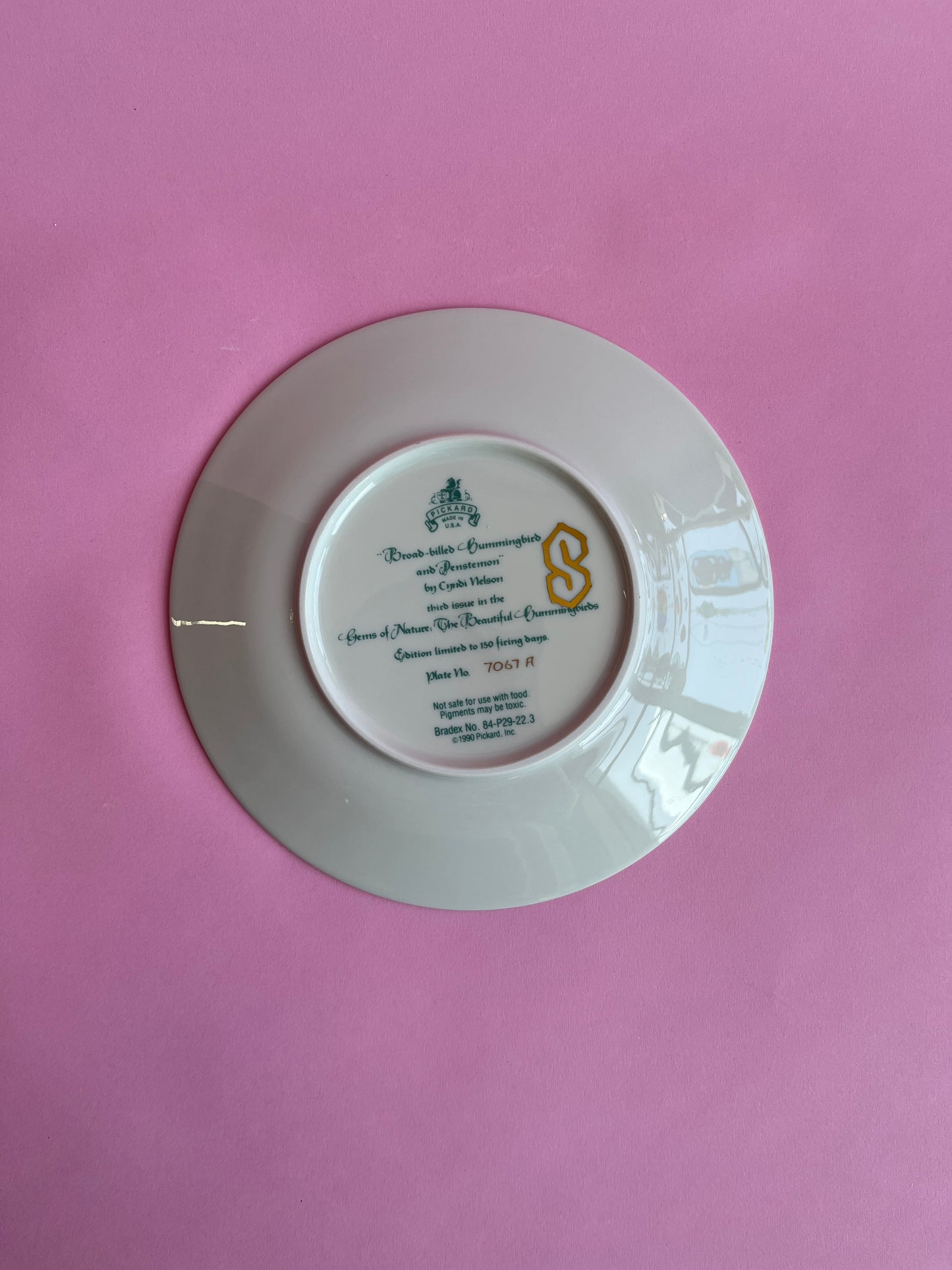 Thrifted Gold: "Thirsty Bitch" Hummingbird Plate