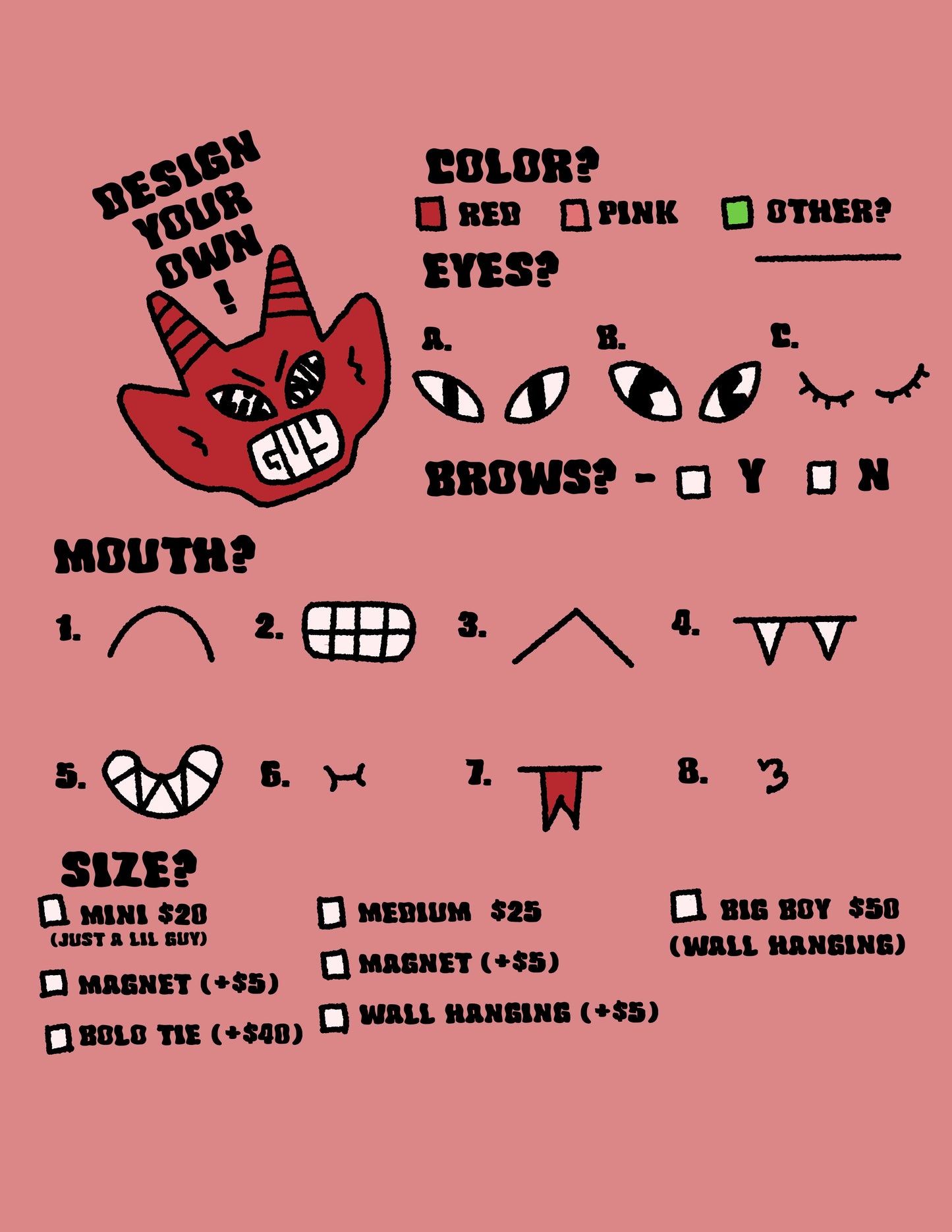 Design your own Little Devil Guy!