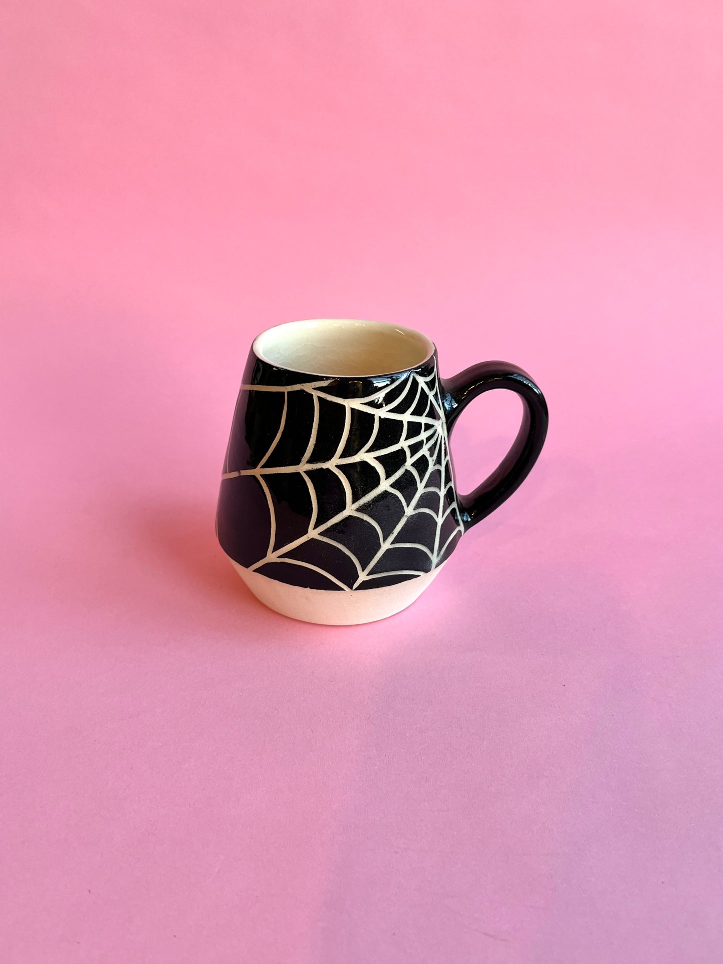 Halloween Update: Carved Spiderweb Mug