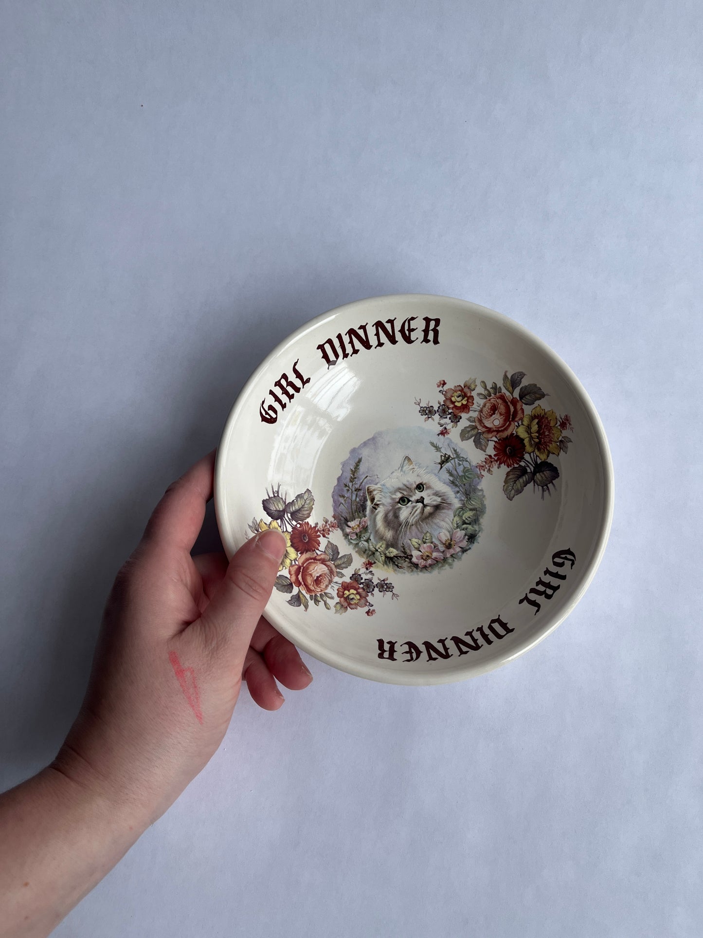 Girl Dinner Cat Dish