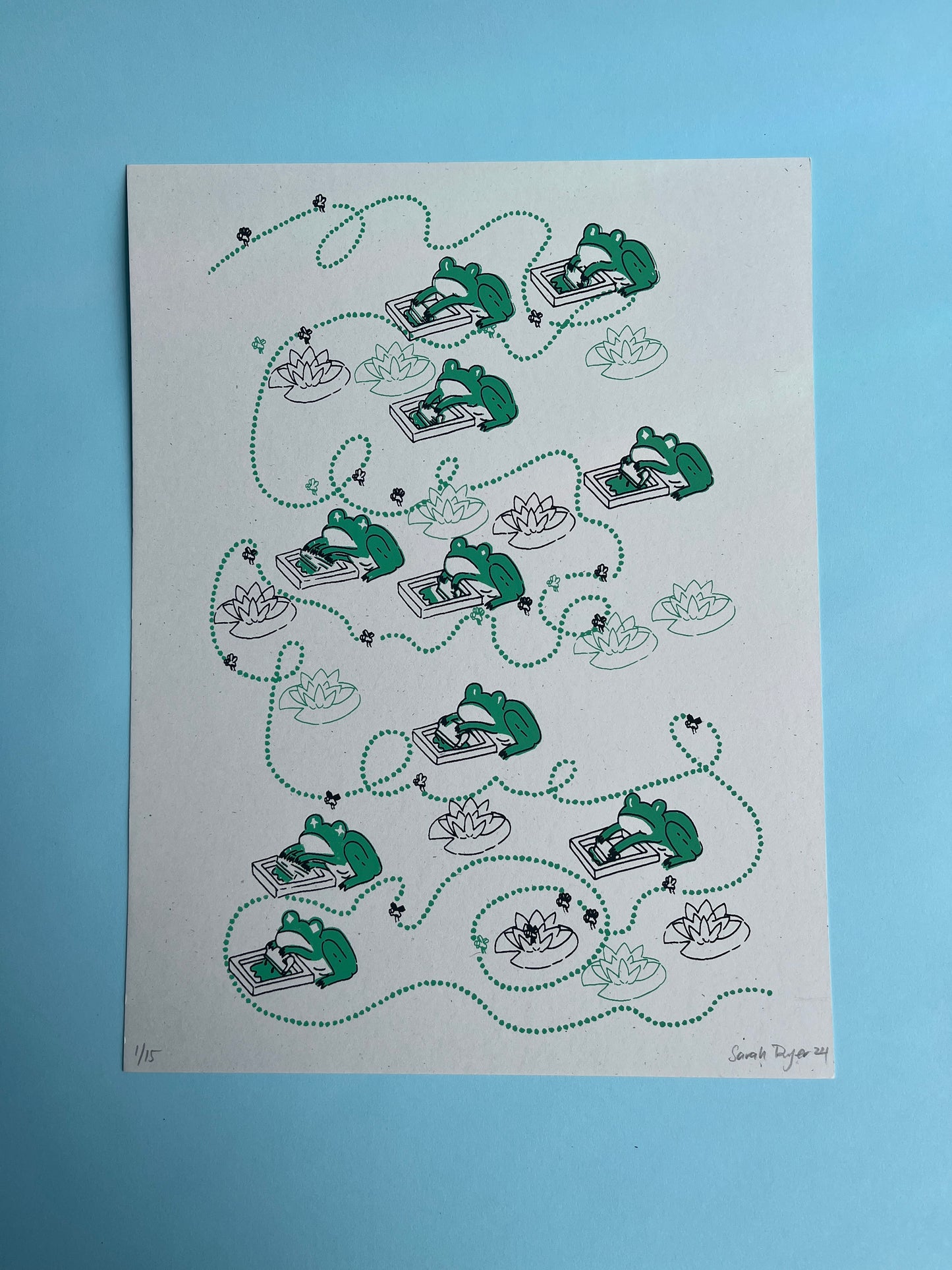 Screenprinting Frog Print