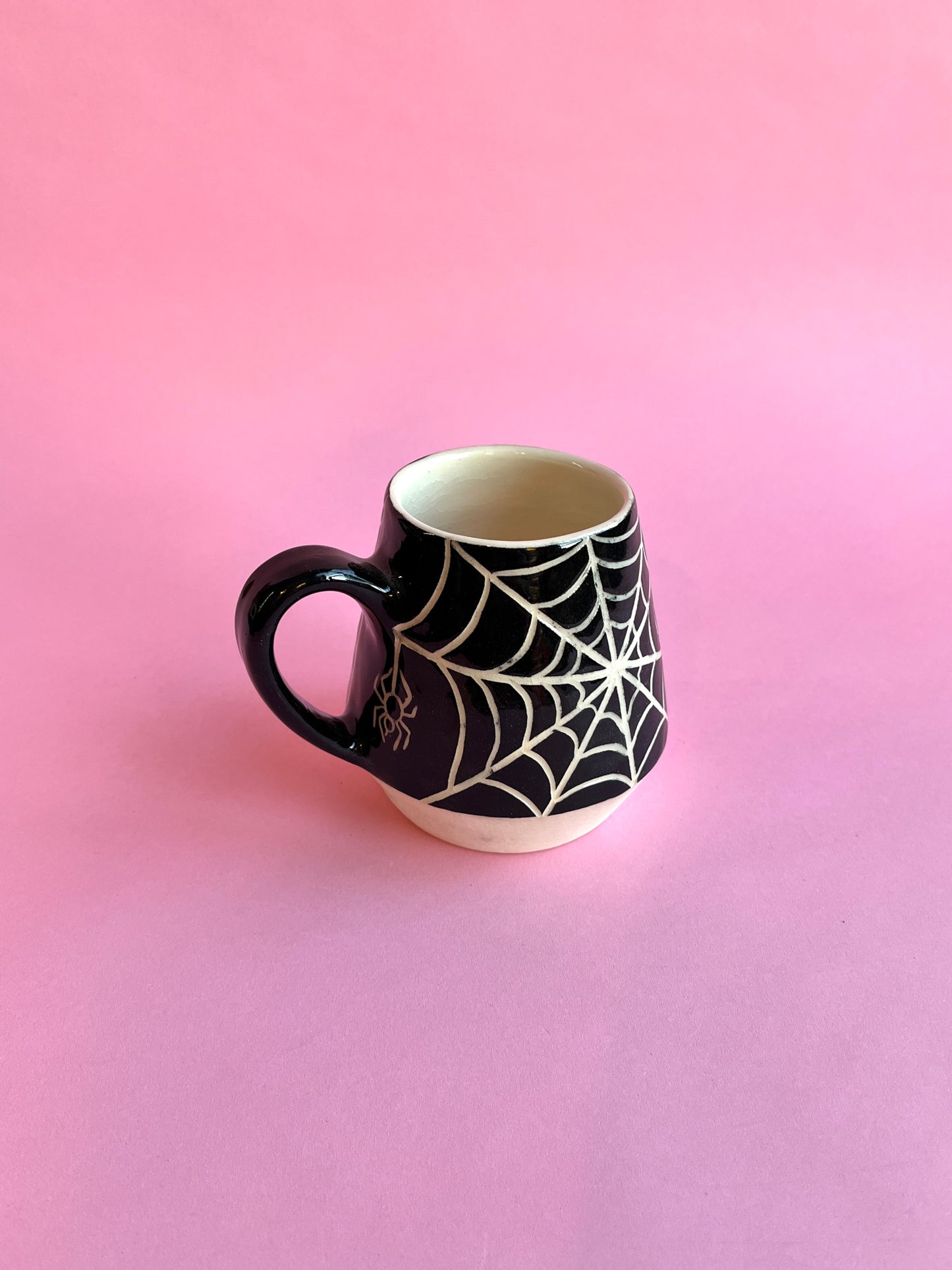 Halloween Update: Carved Spiderweb Mug