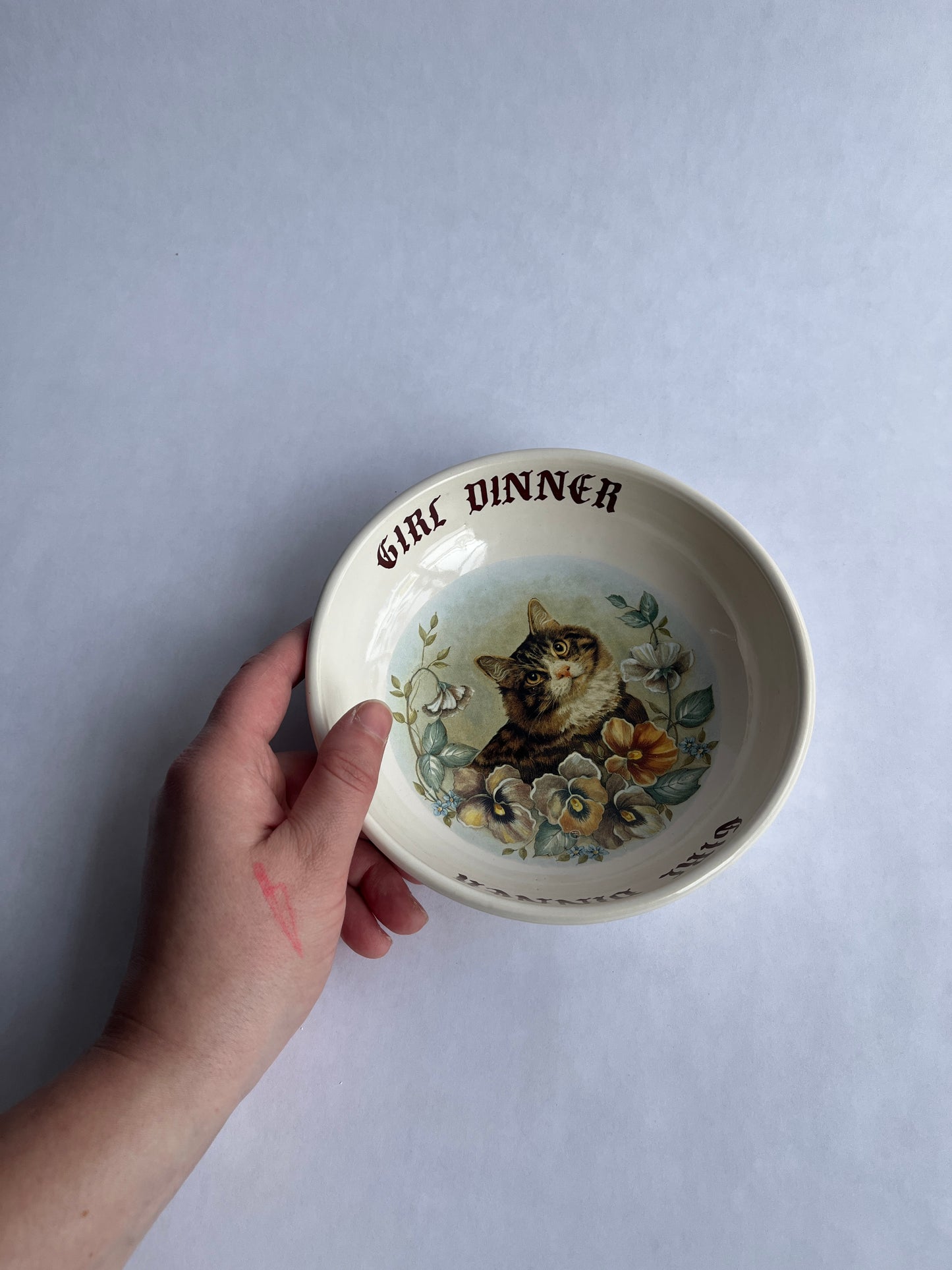 Girl Dinner Cat Dish