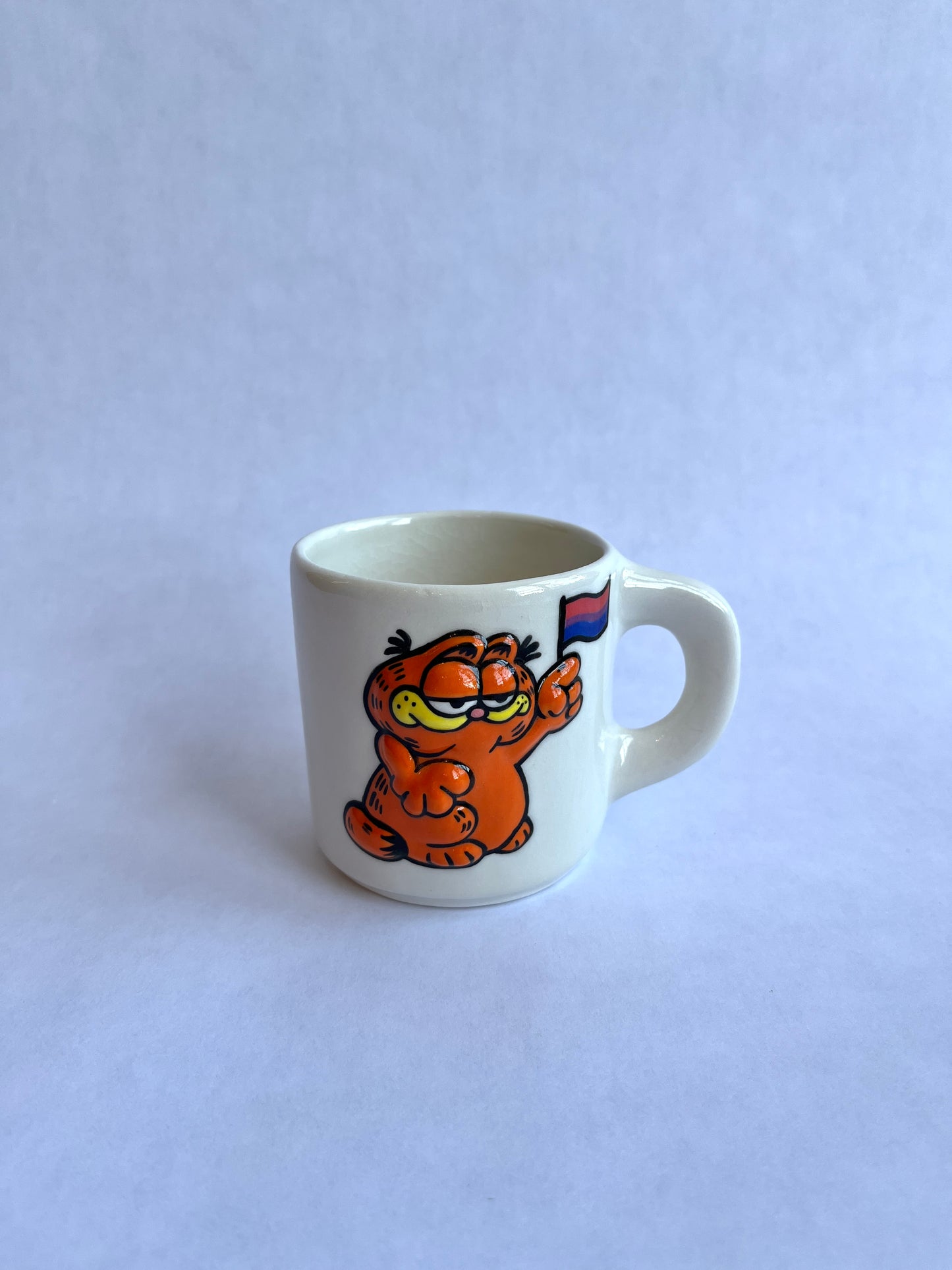 Bootleg Garf mug: Bisexual Flag