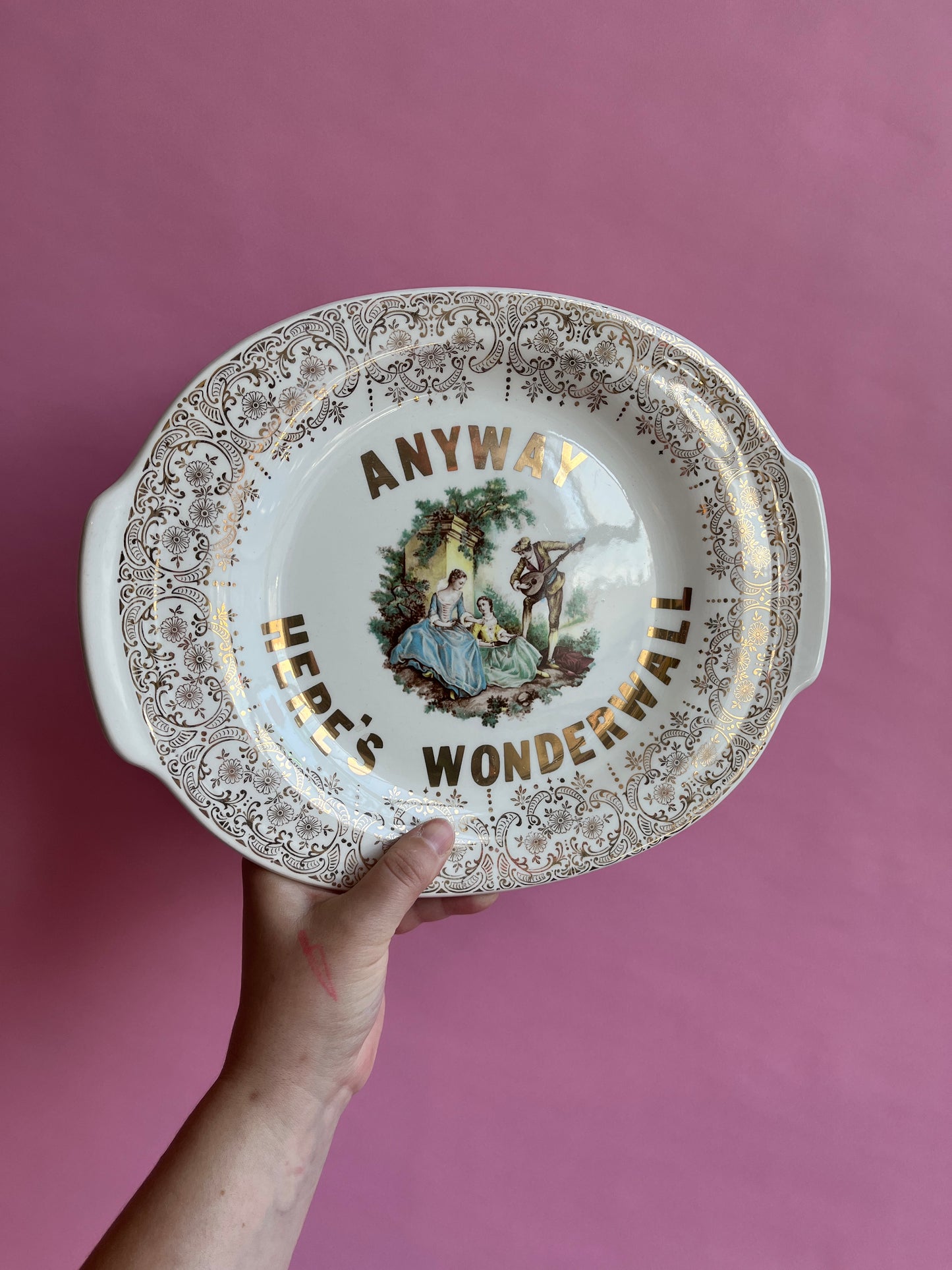 Thrifted Gold: "Anyway Here's Wonderwall" Platter