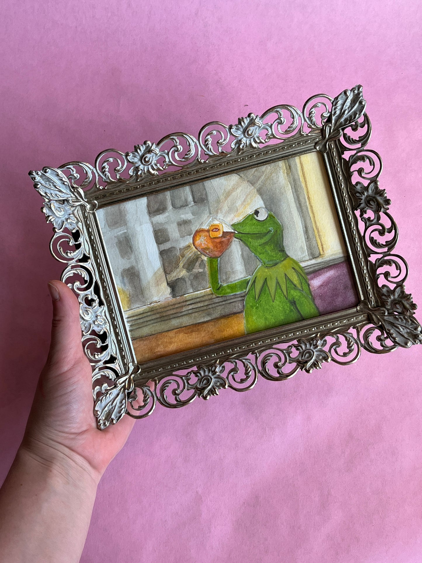 ONE-OFF SALE: None of My Business watercolor painting