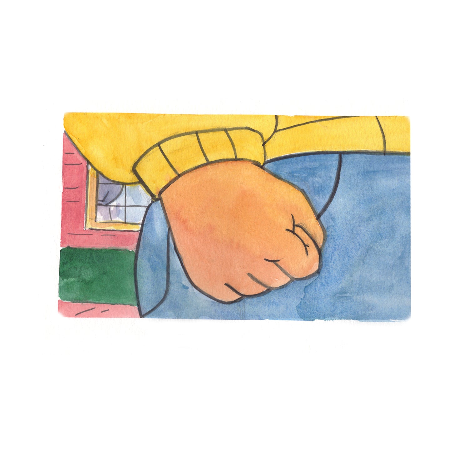 IRL NFT: Arthur Fist original watercolor
