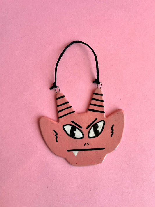 Halloween Update: Large Devil Wall Hanging (Pink Little Fang)