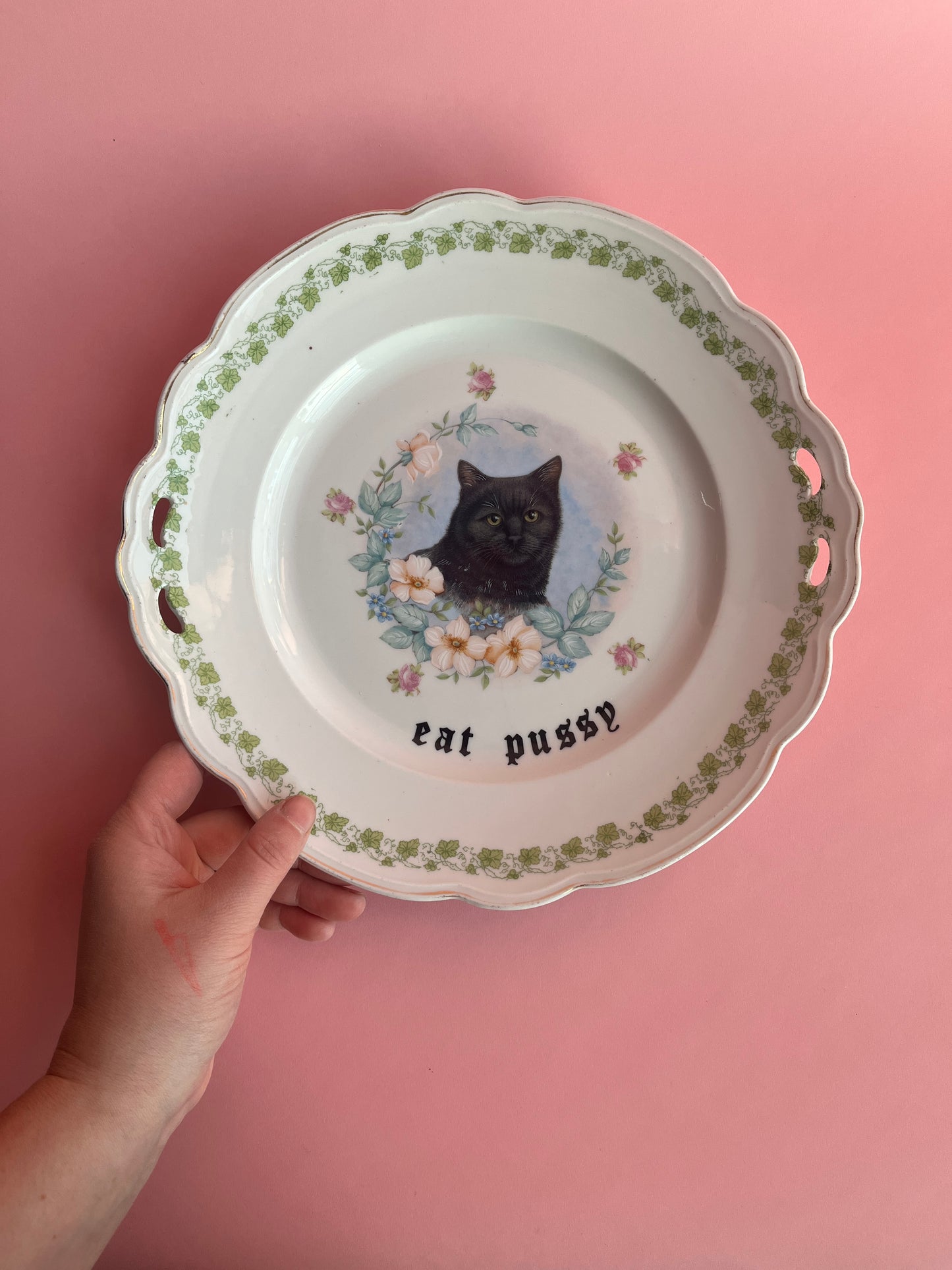 Thrifted Gold: Eat Pussy plate