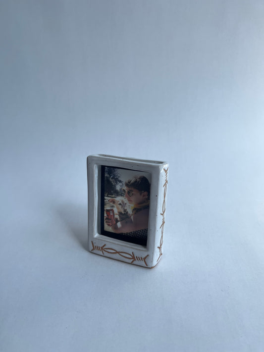 Mini Polaroid Frame: Wax Barbed Wire