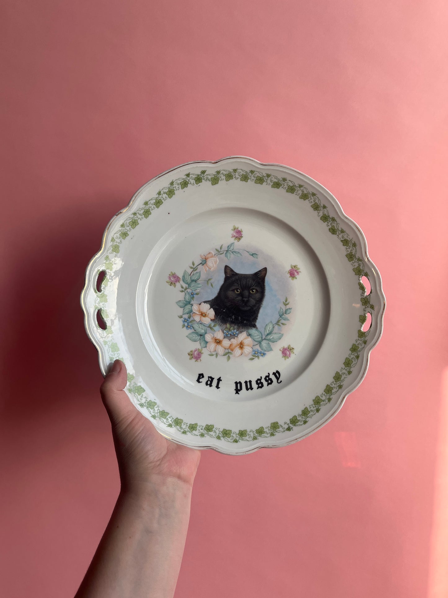 Thrifted Gold: Eat Pussy plate