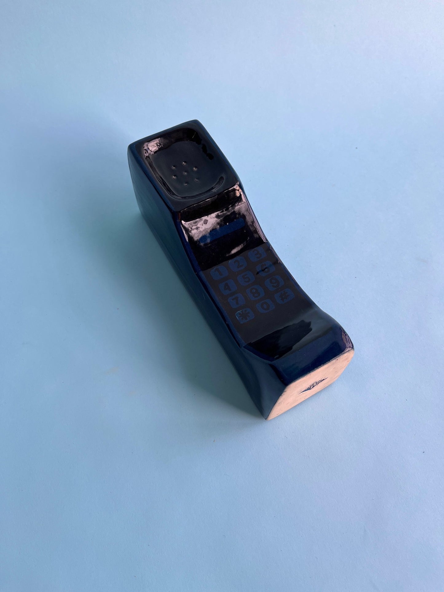 Seconds Sale: Dark Blue Brick Phone Incense Holder
