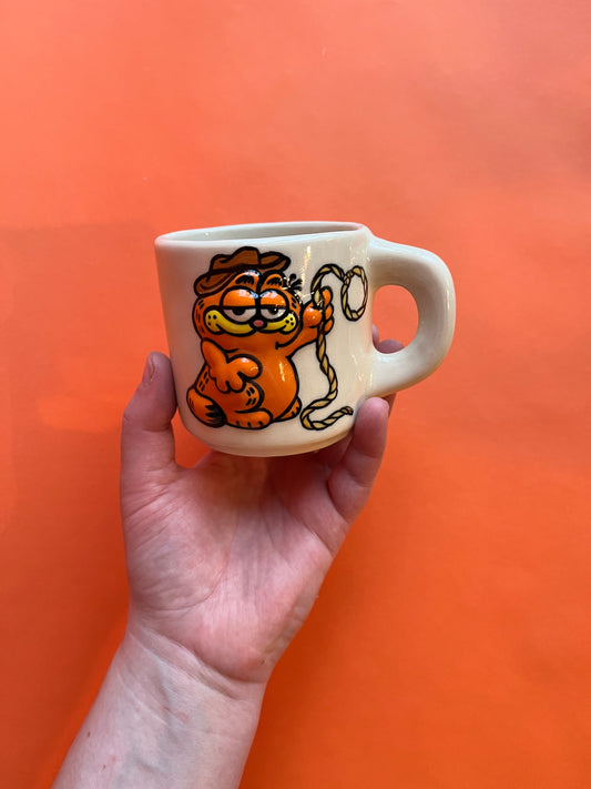 Bootleg Garf mug: Yeehaw Cowboy!