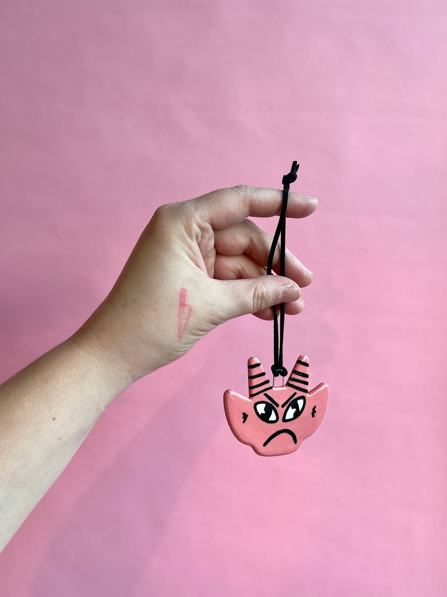 Halloween Update: Baby Devil Wall Hanging (Pink Sad Boy)