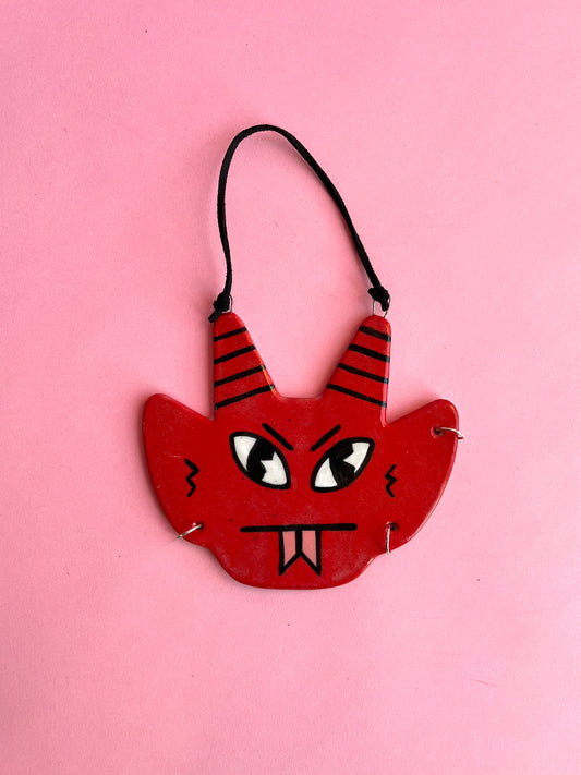 Halloween Update: Large Devil Wall Hanging (Red Angry Teeth)