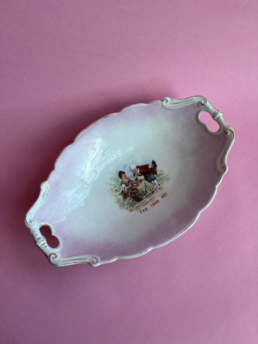 Thrifted Gold: "Can Thou Not" Platter/Dish