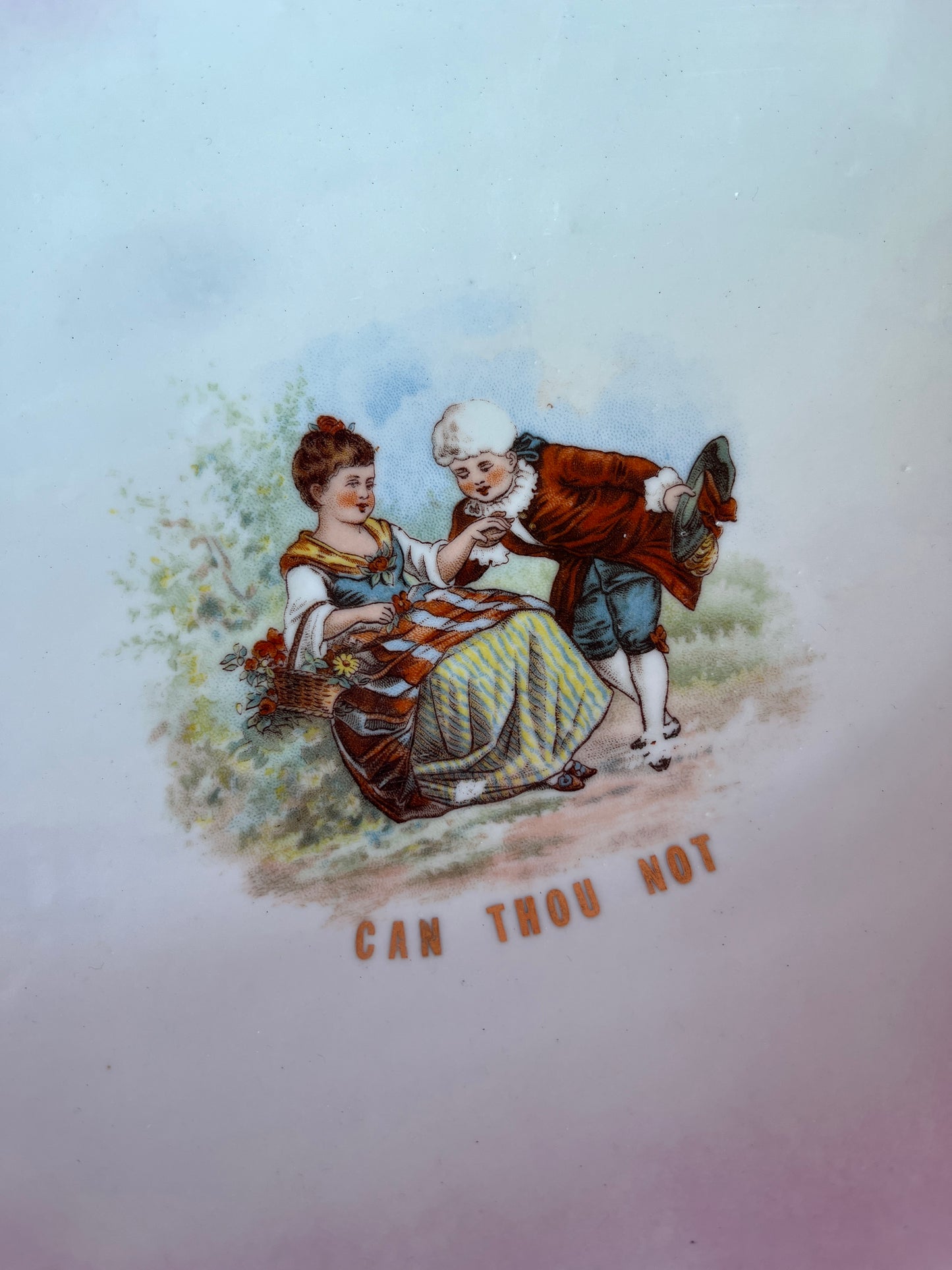 Thrifted Gold: "Can Thou Not" Platter/Dish