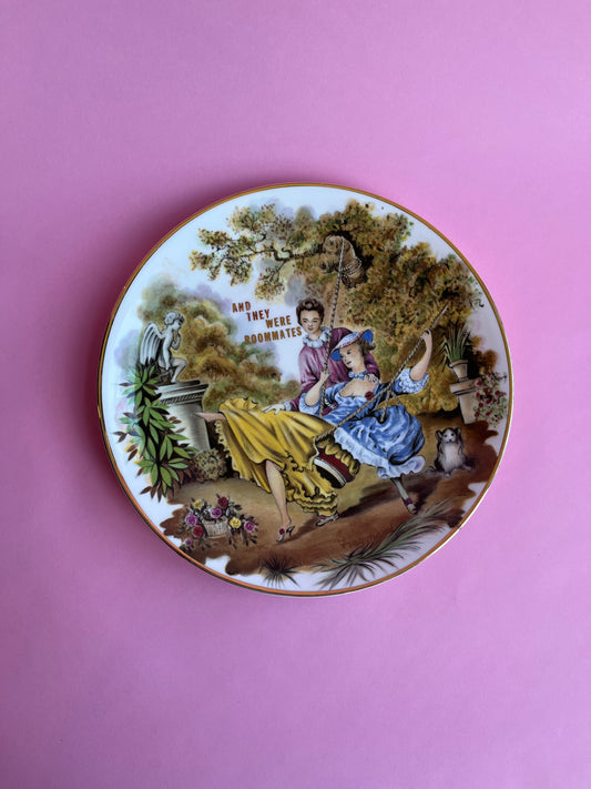 Thrifted Gold: "And They Were Roommates" Plate