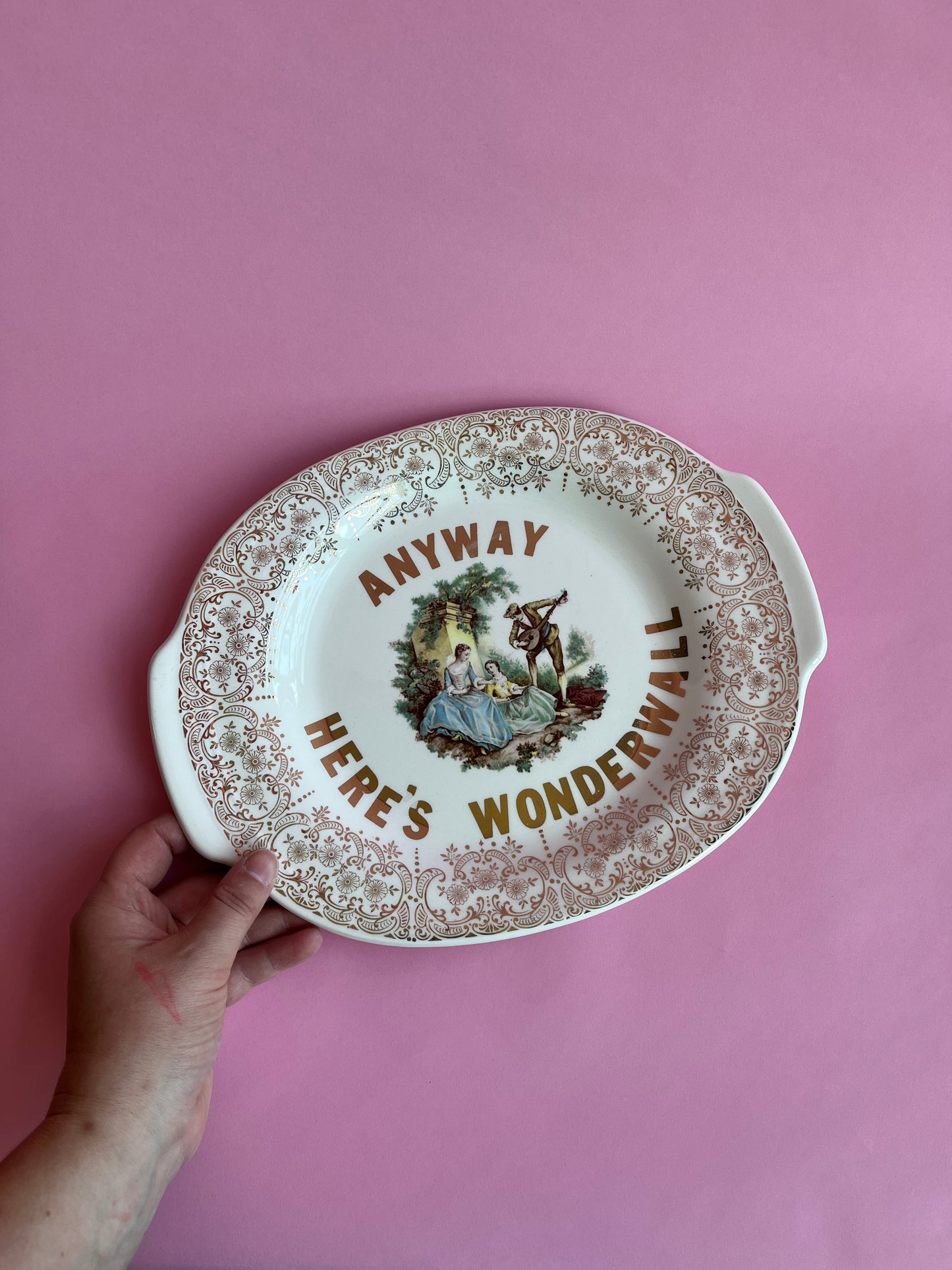 Thrifted Gold: "Anyway Here's Wonderwall" Platter