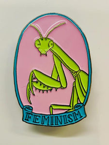 Feminism Praying Mantis Enamel Pin