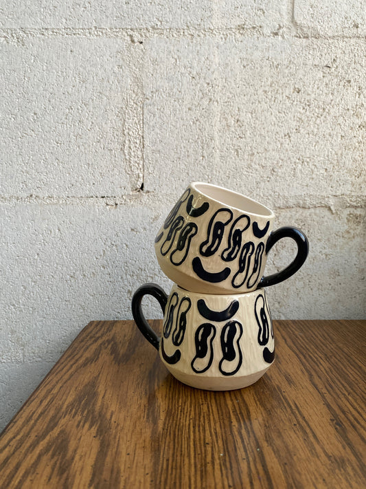 Mixed Emotion Carved Mug