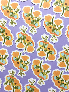 California Poppies Sticker