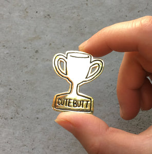 Cute Butt Trophy Enamel Pin