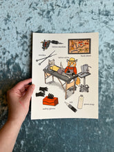 Load image into Gallery viewer, Busy Tattoo Shop Riso Print

