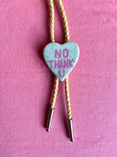 Load image into Gallery viewer, Candy Heart Bolo: No Thank U Green
