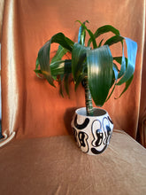 Load image into Gallery viewer, RTS-Carved Lava Lamp Smiley Planter/Vase
