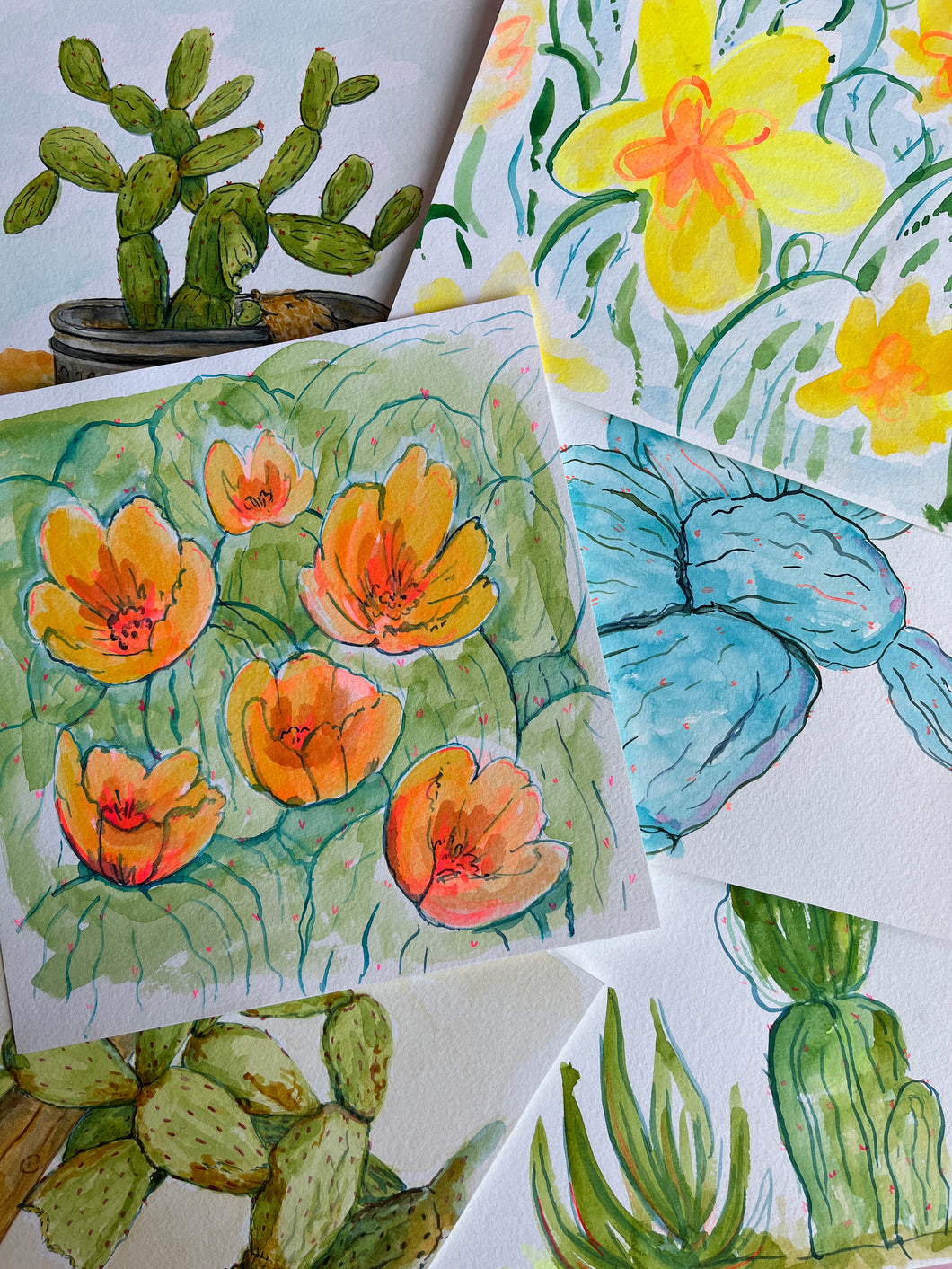 ONE-OFF SALE: Desert watercolor paintings