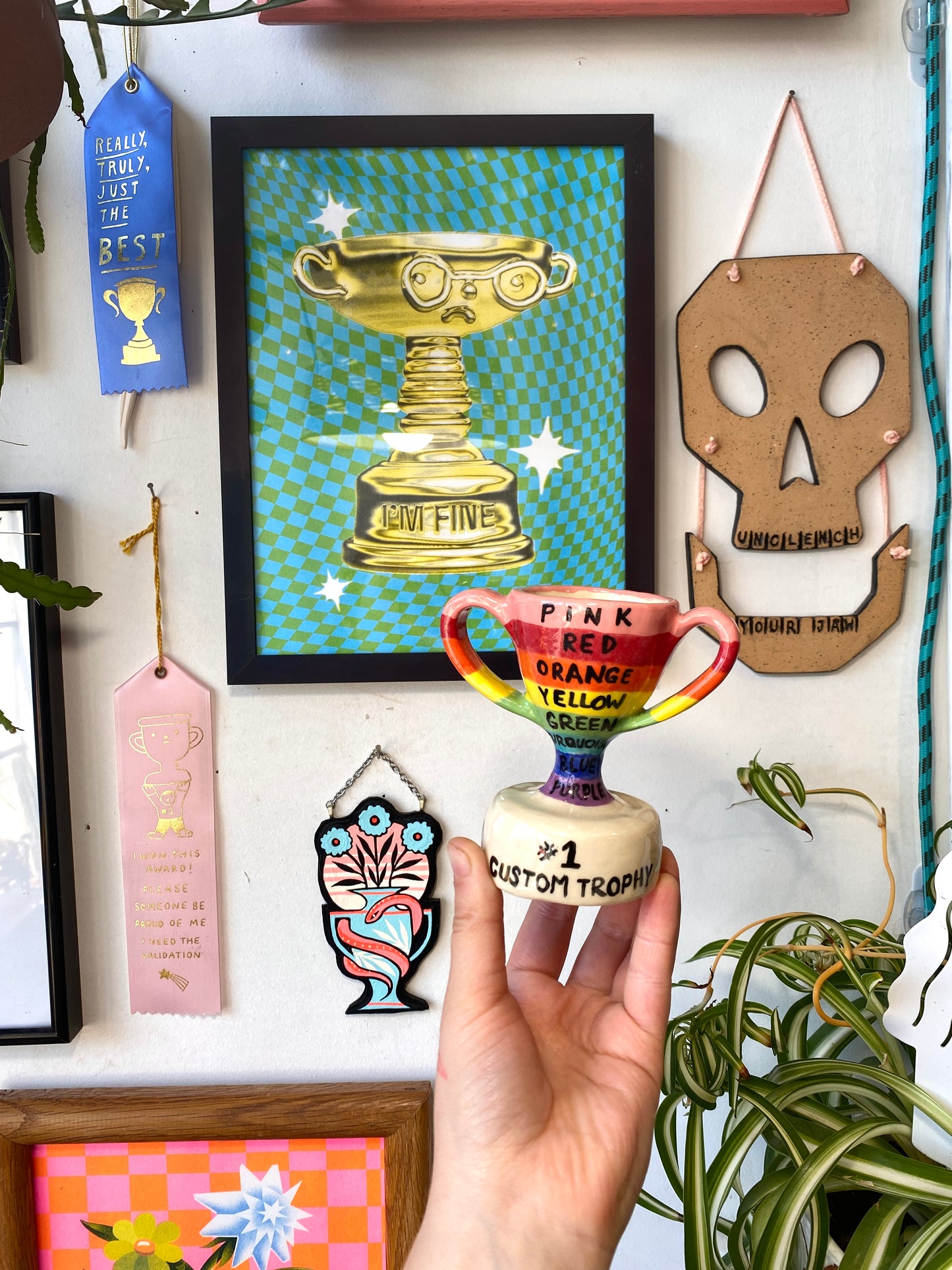 Custom ceramic trophy