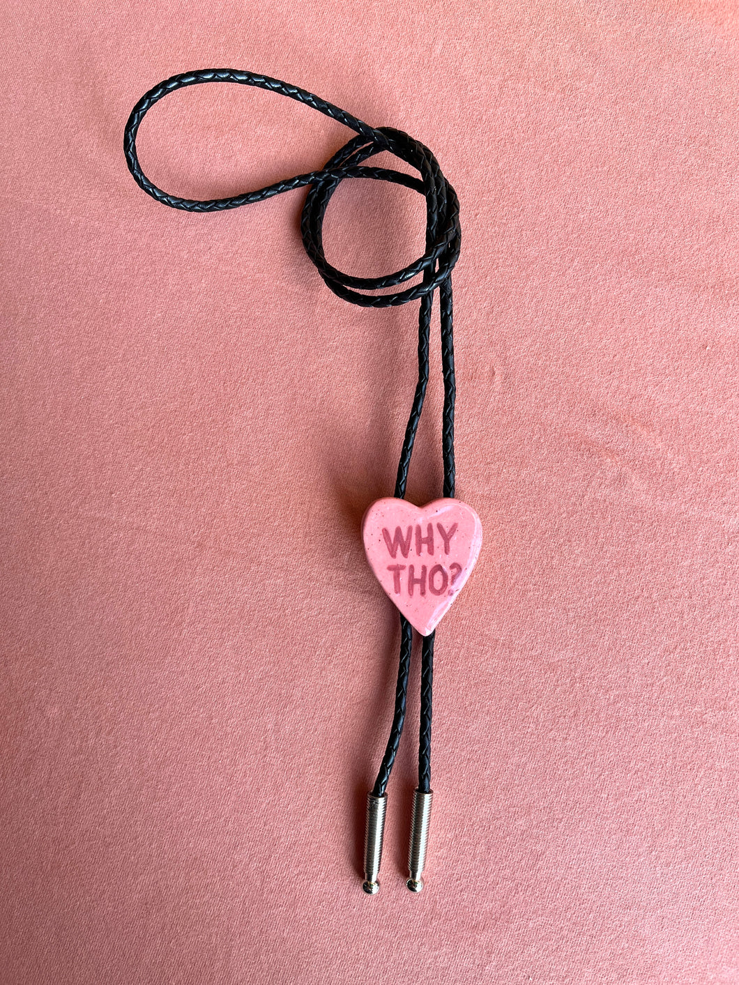 Candy Heart Bolo: Why Tho Pink